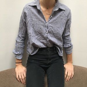 Brandy Melville vertical striped button up